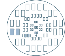Схема зоны обнаружения в горизонтальной плоскости (ИК-КАНАЛ)
